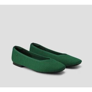 VIVIAIA margot 2.0 Square-Toe V-Cut Flats Forest Green | Size 11 42